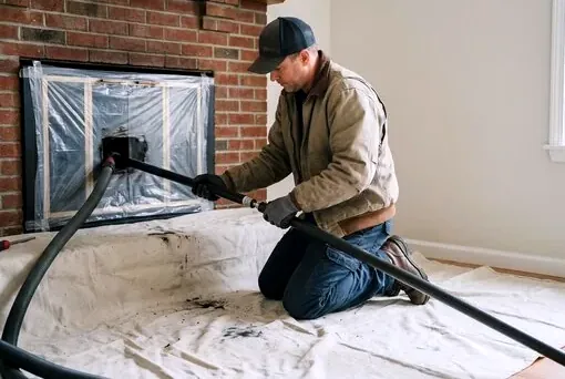 Drop-cloth sweep inside a Riverlea home